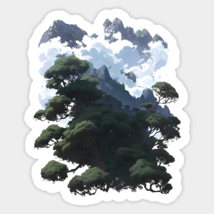 Clouds, Forests and Mountains Sticker